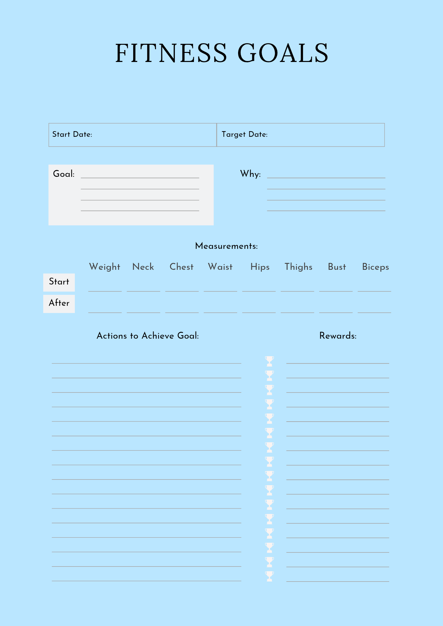 Digital Fitness Planner