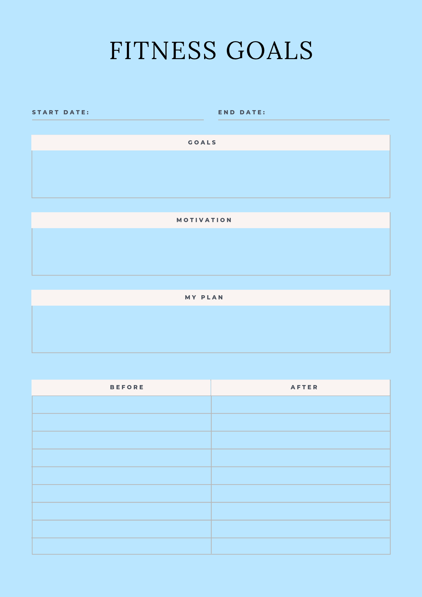Digital Fitness Planner