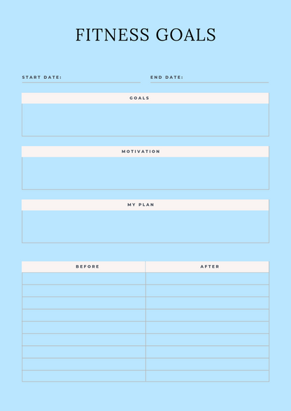 Digital Fitness Planner