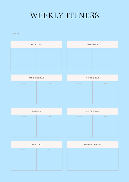 Digital Fitness Planner