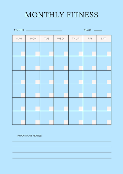 Digital Fitness Planner