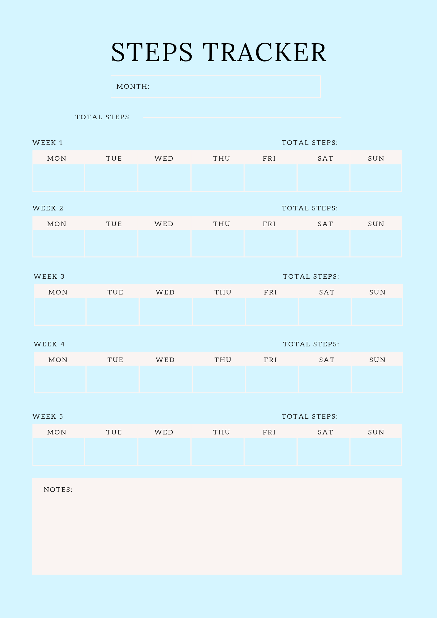 Digital Fitness Planner