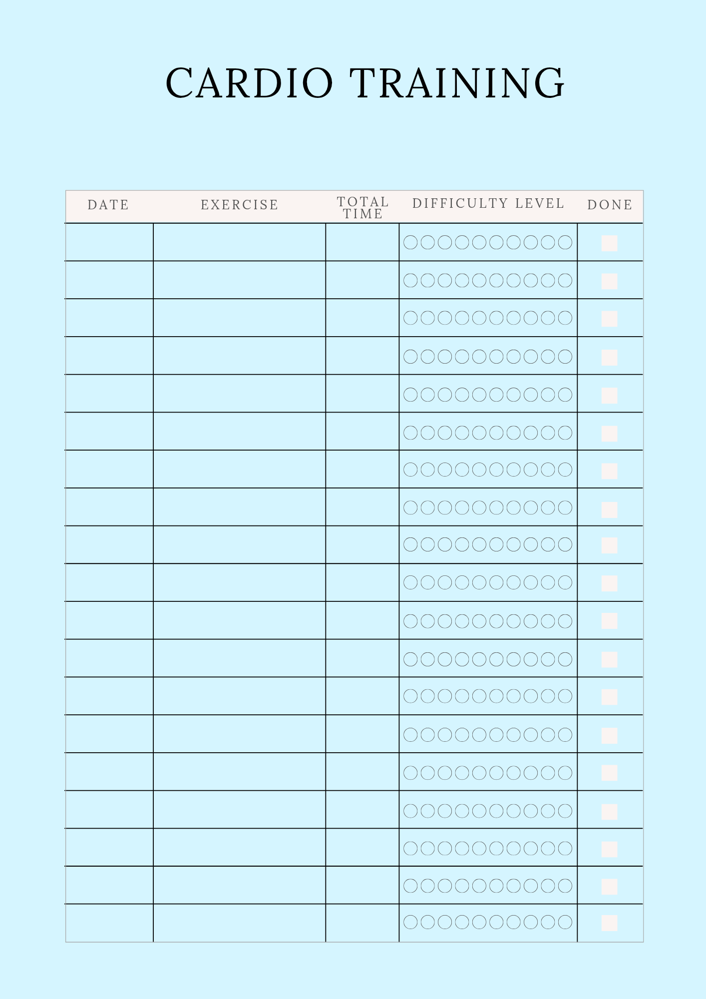 Digital Fitness Planner