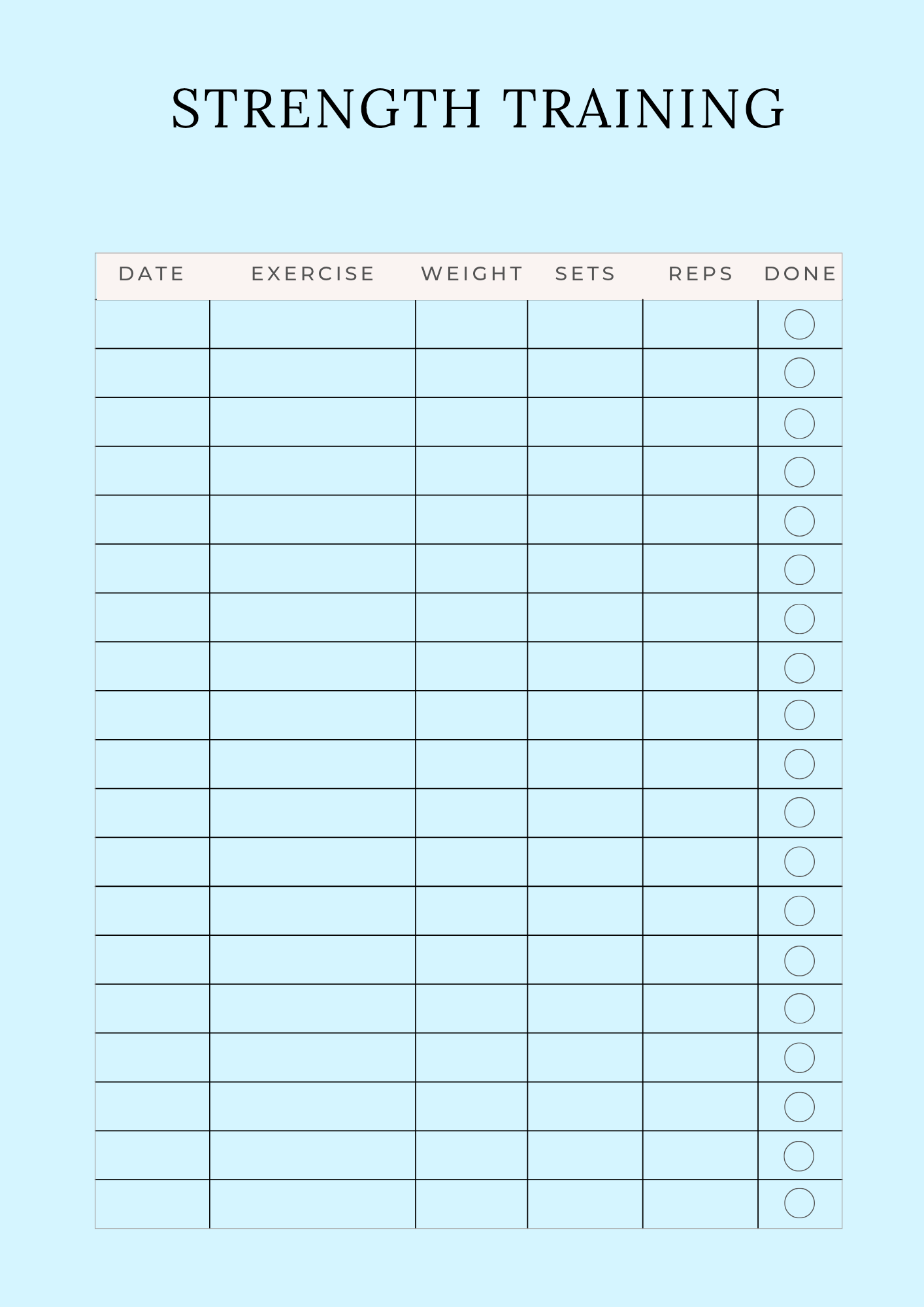 Digital Fitness Planner