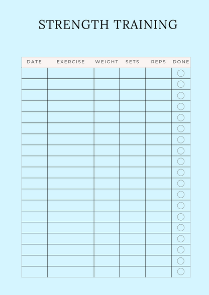Digital Fitness Planner
