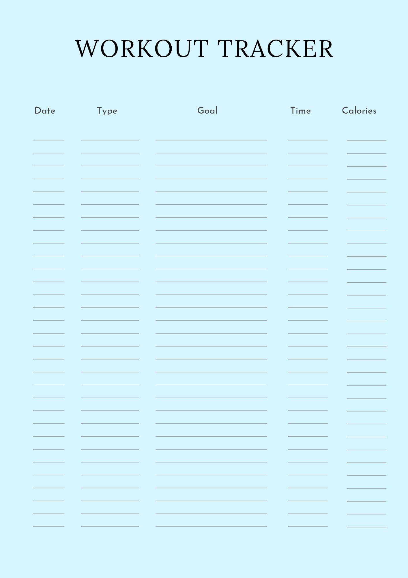 Digital Fitness Planner