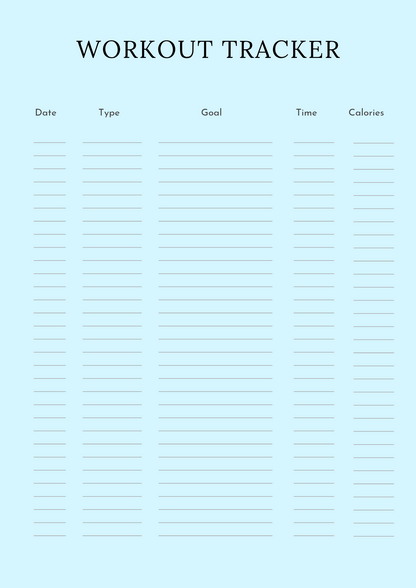 Digital Fitness Planner