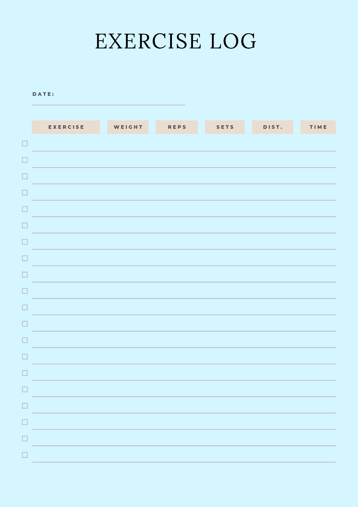 Digital Fitness Planner