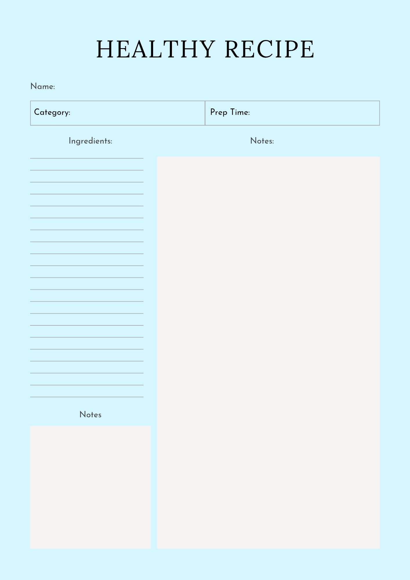 Digital Fitness Planner