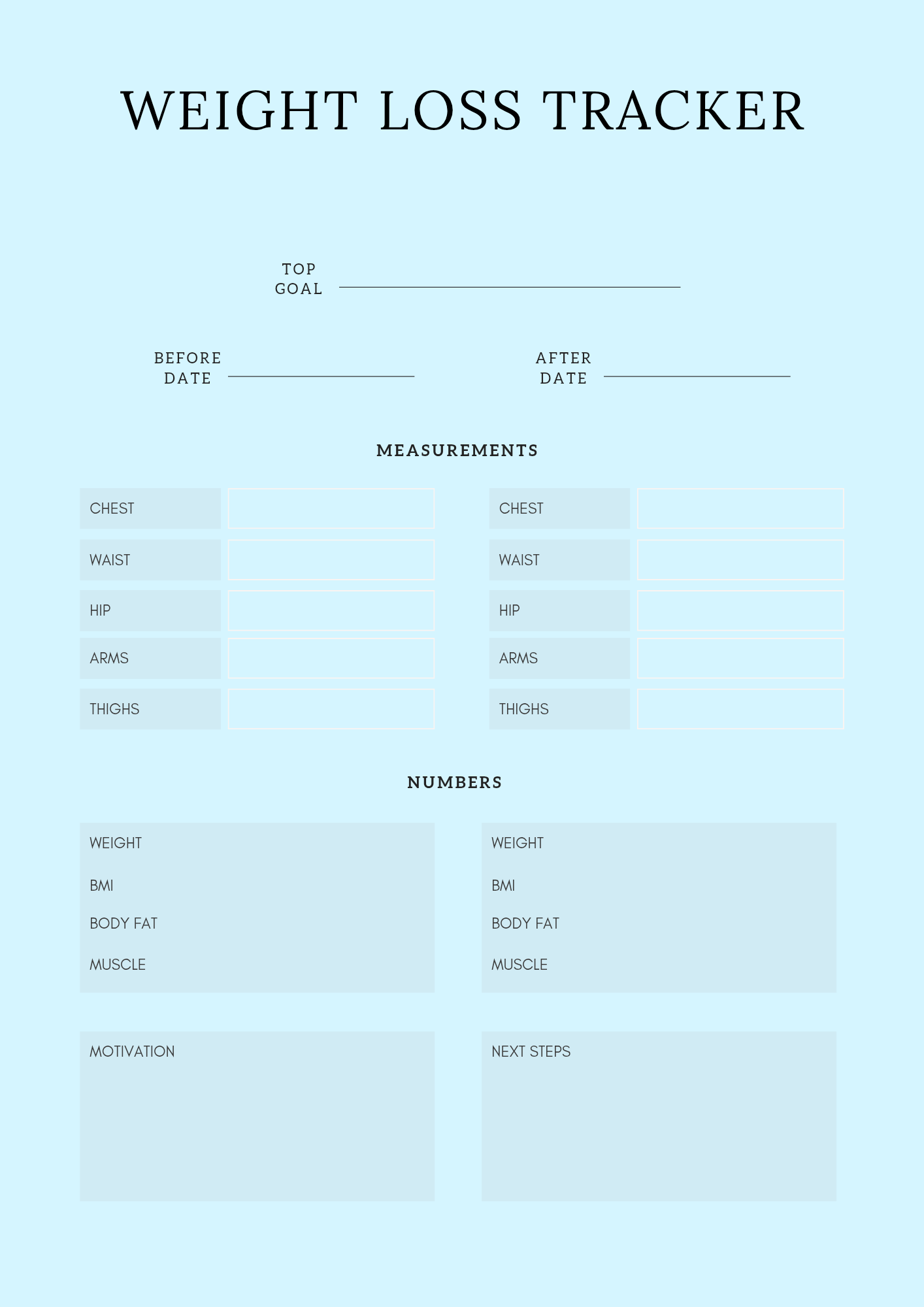 Digital Fitness Planner