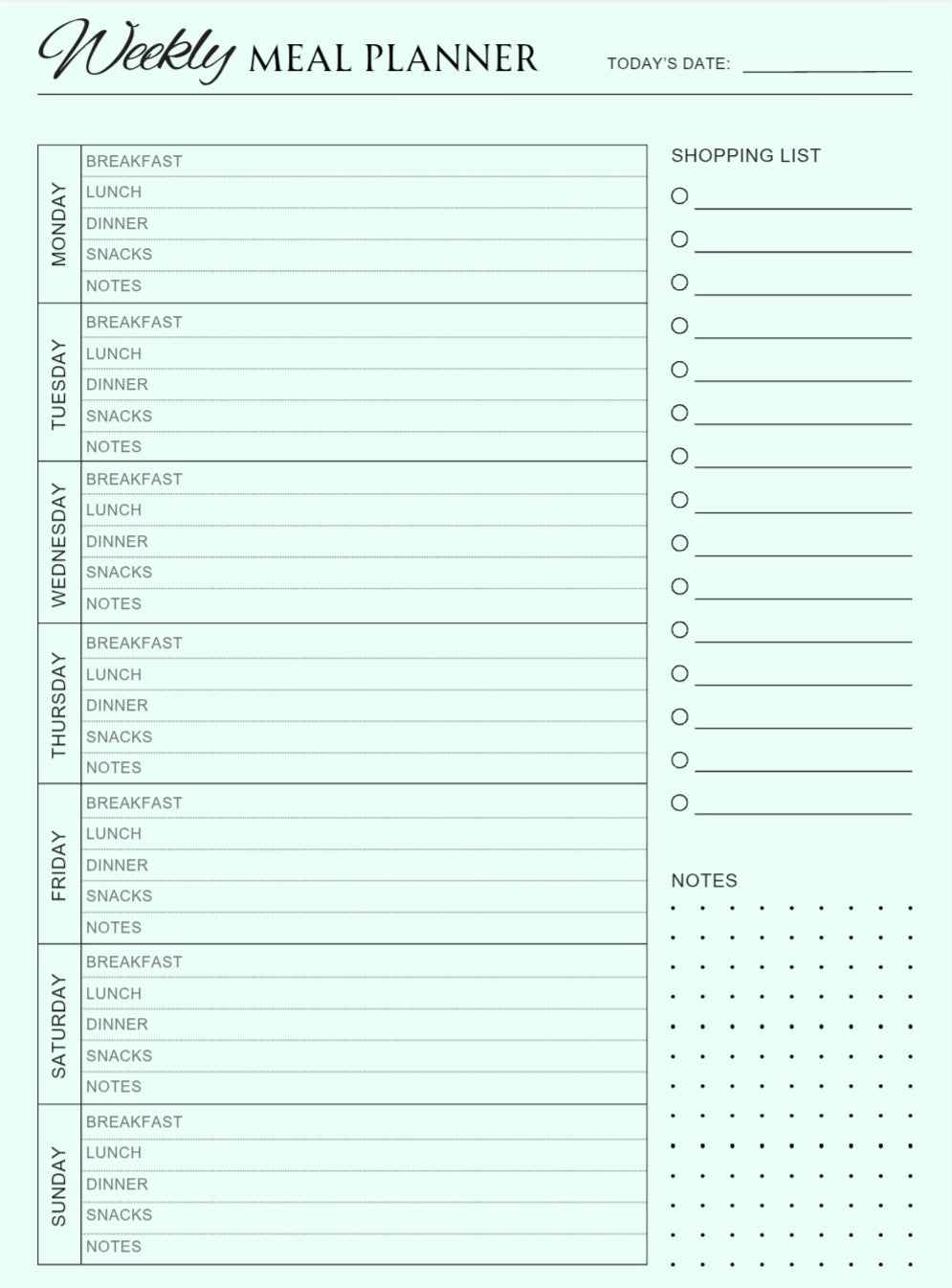 Weekly Meal Planner