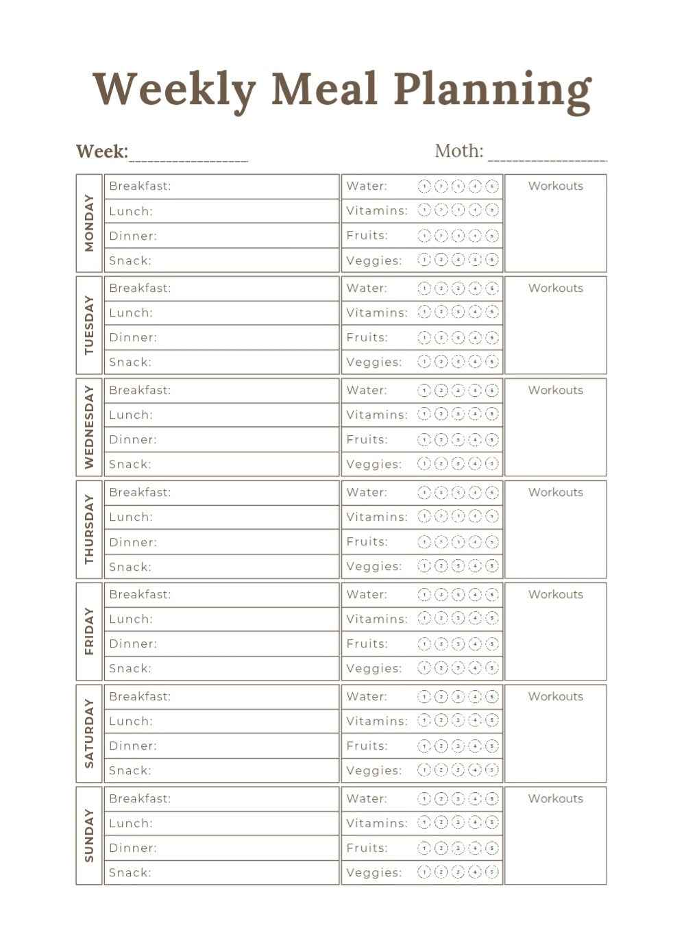 Weekly Meal Planner